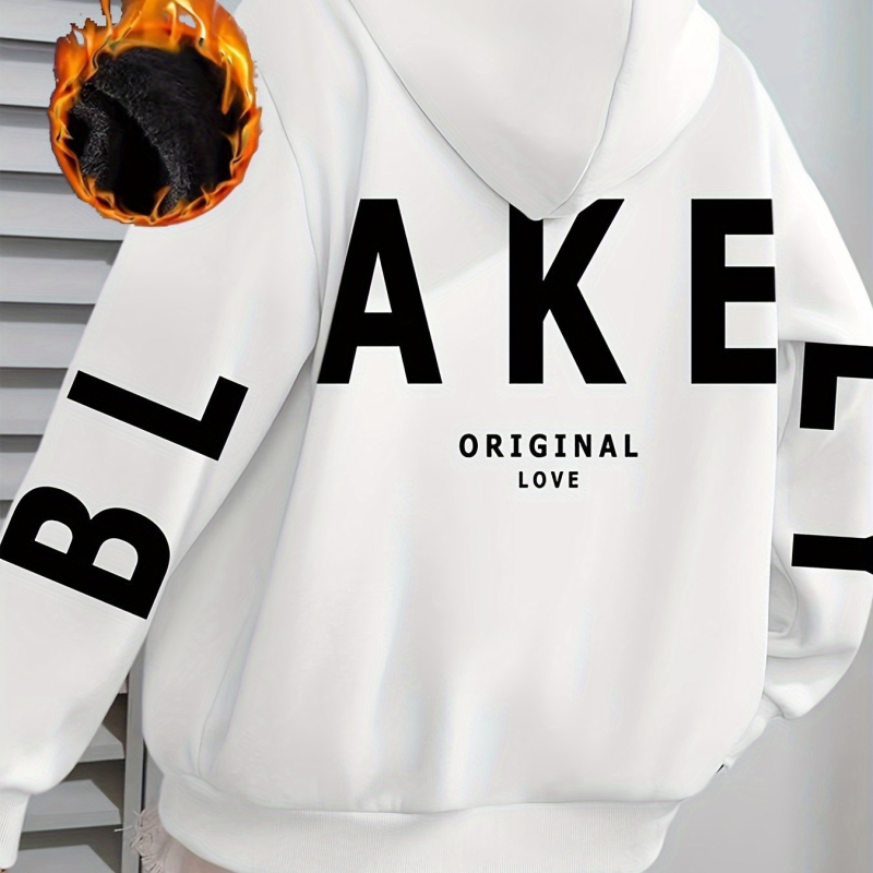 Női kapucnis pulóver virágos monogrammal, laza szabás, hosszú ujú, poliészter