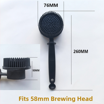 Πλαστική βούρτσα καθαρισμού για μηχανές καφέ με κυρτή κεφαλή και μακριά λαβή