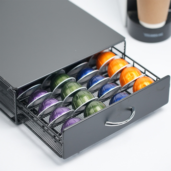 Ράφι καψουλών καφέ - με σιδερένιο σύρμα, Yong-Yi, μοντέρνο στυλ, για καφέ