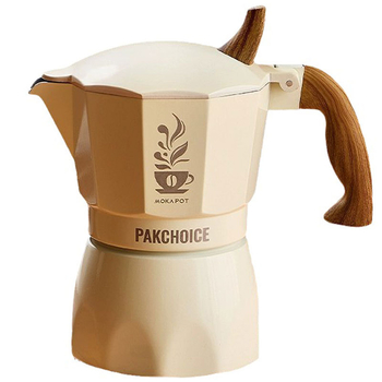 Алуминиева сплав Мока пот с един клапан – преносимо еспресо устройство за ръчно варене на кафе, комплект за кафе, с печатно лого