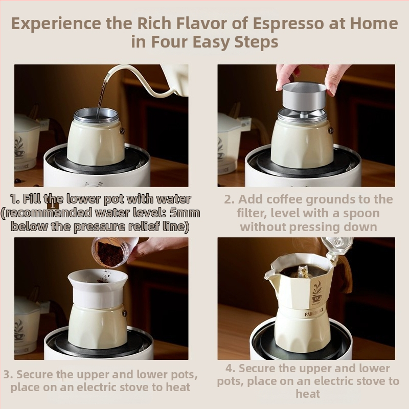 Алуминиева сплав Мока пот с един клапан – преносимо еспресо устройство за ръчно варене на кафе, комплект за кафе, с печатно лого