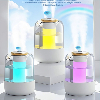 Υγραντήρας J20 με ατμοσφαιρικό φωτισμό, κάλυψη 21–30 m², δεξαμενή 2.6–4 L, δύο ακροφύσια ομίχλης, τηλεχειριστήριο