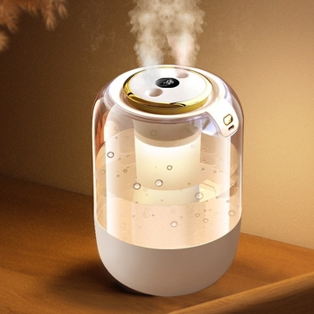 Υγραντήρας J20 με ατμοσφαιρικό φωτισμό, κάλυψη 21–30 m², δεξαμενή 2.6–4 L, δύο ακροφύσια ομίχλης, τηλεχειριστήριο