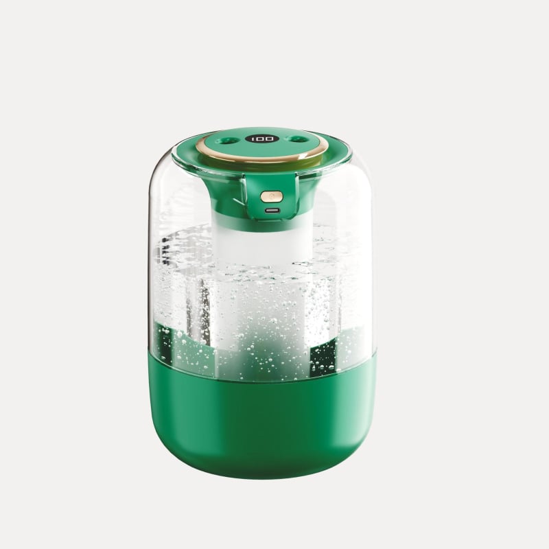 Овлажнител J20 с амбиентно осветление, обхват 21–30 м², резервоар 2.6–4 л, два изхода за мъгла, дистанционно управление