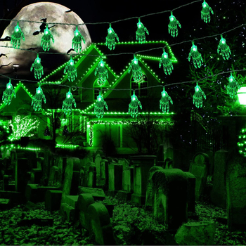 LED vaiduoklio rankos vėriniai šviesos Halovynui – kiemo dekoracija, maitinimas baterija/USB, IP43, 0.03W, modelis AX-005