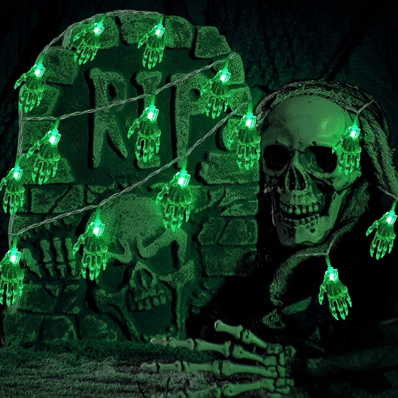 LED vaiduoklio rankos vėriniai šviesos Halovynui – kiemo dekoracija, maitinimas baterija/USB, IP43, 0.03W, modelis AX-005