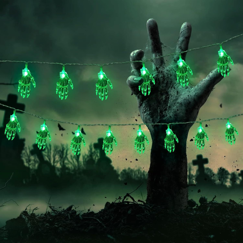 LED vaiduoklio rankos vėriniai šviesos Halovynui – kiemo dekoracija, maitinimas baterija/USB, IP43, 0.03W, modelis AX-005