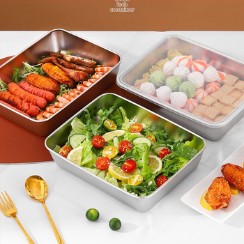 Κουτί αποθήκευσης από ανοξείδωτο χάλυβα 316, φιλικό προς τα τρόφιμα, ορθογώνιο, για αποθήκευση και συντήρηση τροφίμων