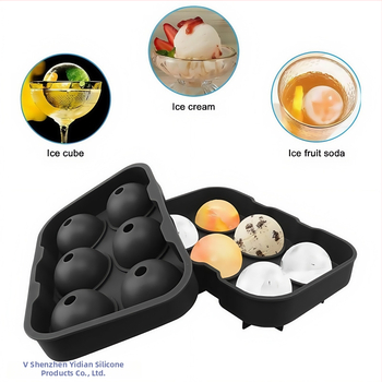 Yidian σιλικόνης παγοθήκη με 6 σφαίρες, μεγάλη για οικιακή χρήση — προέλευση Shenzhen, χωρητικότητα 800 ml, γρήγορη κατάψυξη, εύκολη απελευθέρωση