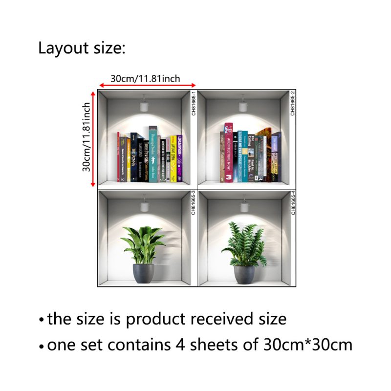 Keret nélküli PVC falikép matrica, 4 darabos készlet nappali és hálószoba számára, modern minimalistikus sík dizájn, egyszínű minta