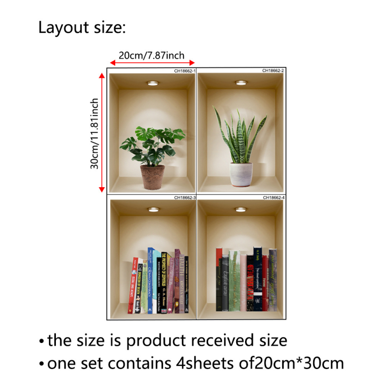 Keret nélküli PVC falikép matrica, 4 darabos készlet nappali és hálószoba számára, modern minimalistikus sík dizájn, egyszínű minta