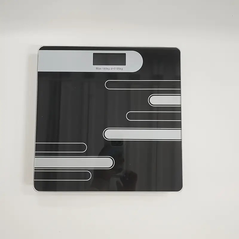 Baterijomis maitinamos kūno masės svarstyklės su Bluetooth, kūno riebalų ir vandens matavimu, LCD ekranas, grūdintas stiklas