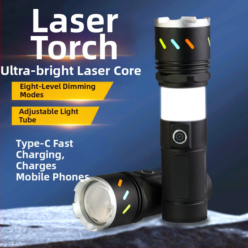 Xintu къмпинг лампа-фенер от алуминиева сплав, 4500mAh, 30W LED, телескопично увеличение, 360° въртене, ръчно зареждане