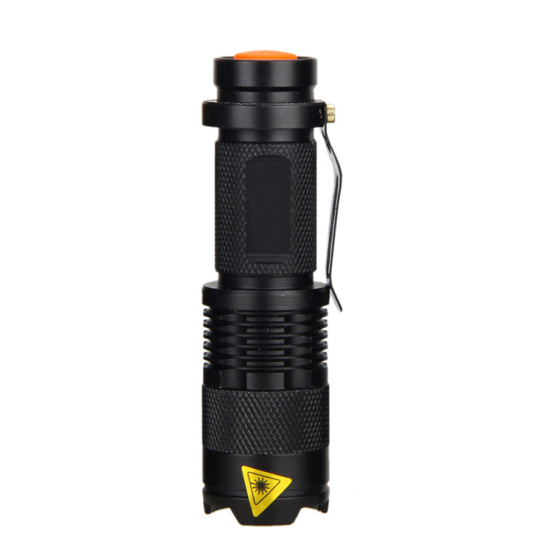 Mini UV flashlight 365nm/395nm, aluminijska legura, provjera novca, 5W, baterija 1x14500 (1500mAh), USB punjač uključen, doseg 100–200 m