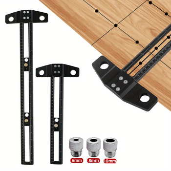 Дърводелска двуфункционална T-образна правилка за чертане с метрична и дюймова скала