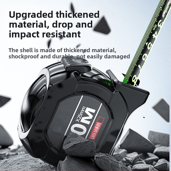 Ατσάλινη μετροταινία με αυτόματο κλείδωμα, ανθεκτική στη φθορά, αντοχή στην πτώση, φθορίζουσα