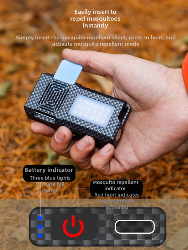 Външна лампа против комари – LED, презареждаща се, къмпинг осветление с функция против комари