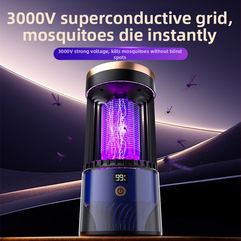 Λαμπτήρας εξόντωσης κουνουπιών με ηλεκτροσόκ – LED παγίδα με φως, USB επαναφορτιζόμενη μπαταρία 1001–1600mAh, μοντέλο SJD-01, κατάλληλος για εσωτερικούς/εξωτερικούς χώρους μέχρι 30 m²