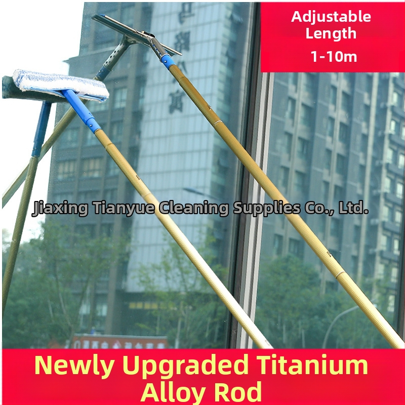 Stikla tīrītājs logiem ar teleskopisku alumīnija sakausējuma stieni – vienpusējs tīrīšana, komerciāla izmantošana, manuāls