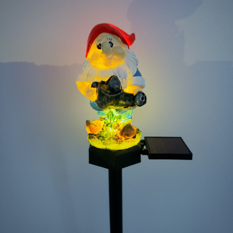 Ηλιακό φωτιστικό κήπου με σχέδιο χιονάνθρωπου – ενσωματωμένο στο έδαφος, αδιάβροχο εξωτερικό φως τοπίου, αυτονομία 16–24 ωρών