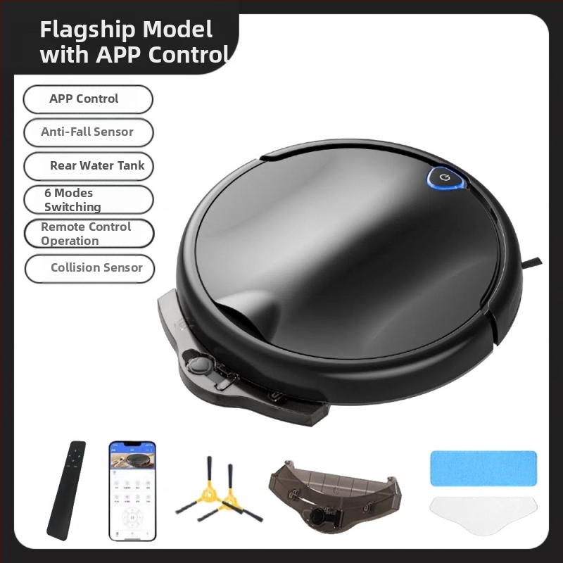 XM32 roboto dulkių siurblys su šluotele – nuotolinis valdymas, 7.4V/15W, siurbimo galia 2000–2999 Pa, dengiamas plotas 90–120 m², šluostymas, siurbimas ir plovimas viename