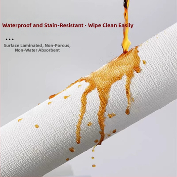 Αυτοκόλλητο τοίχου με υφή λινού, υλικό από αφρό XPE, αδιάβροχο, ανθεκτικό στη μούχλα, ηχομονωτικό, 1 τεμάχιο