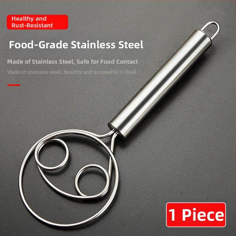 Rankinis tešlos maišytuvas iš 304 nerūdijančio plieno – rankiniam minkymui ir kepimui