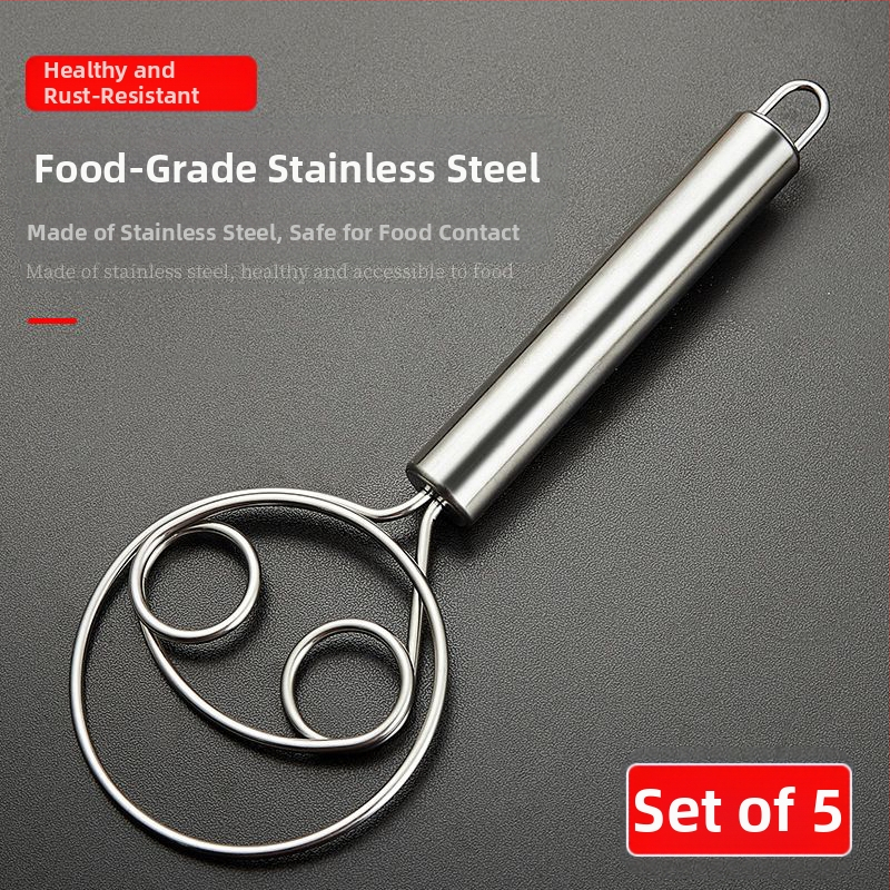 Rankinis tešlos maišytuvas iš 304 nerūdijančio plieno – rankiniam minkymui ir kepimui