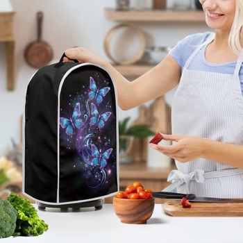 Virtuvės įrangos dangtis su gėlių ir drugelių raštu — modelis CZ43, elastinė medžiaga, skirta virtuvei, 2024 metų išleidimas