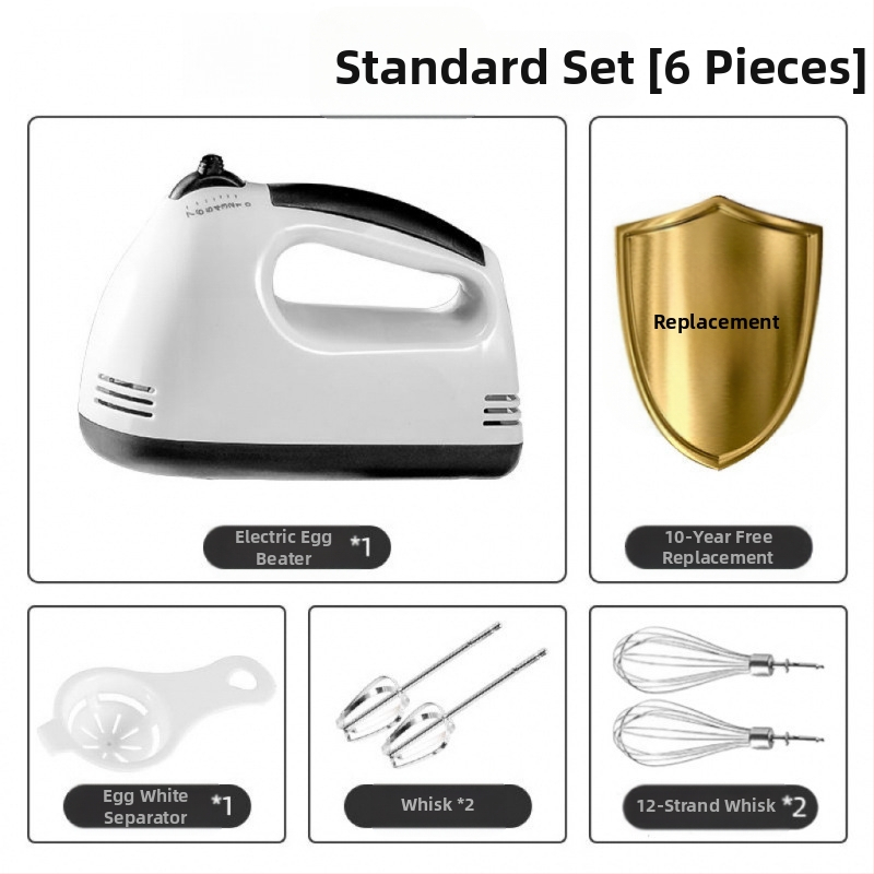 Elektrinis kiaušinių plakiklis, rankinis, 1001–1200 W, 7+ greičiai, maišymas, plakimas kiaušinių, tešlos minkymas, visiškai automatinis