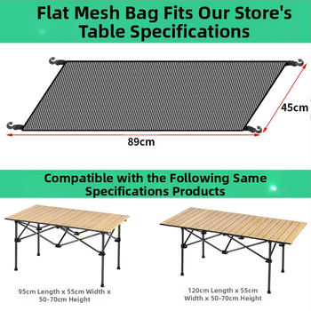 Τσάντα αποθήκευσης από δικτυωτή ύλη για εξωτερικό πτυσσόμενο τραπέζι, για μακριά και τετράγωνα τραπέζια· Μάρκα: Other; Προδιαγραφές: 4; Κατηγορία: Outdoor toiletry bag