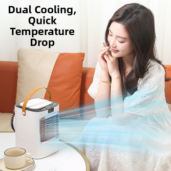 Επιτραπέζιος ανεμιστήρας με ψεκασμό και ατμοποιημένη υγρασία, 3 πτερύγια, κεφαλή με ταλάντωση, κινητήρας με βούρτσες, USB