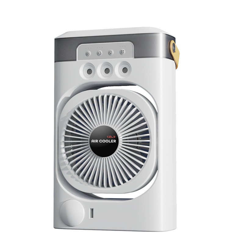 Spray ventilátor asztalra, 3 lapáttal, brushless motor, USB tápegység, beépített 2000–4000 mAh akkumulátor