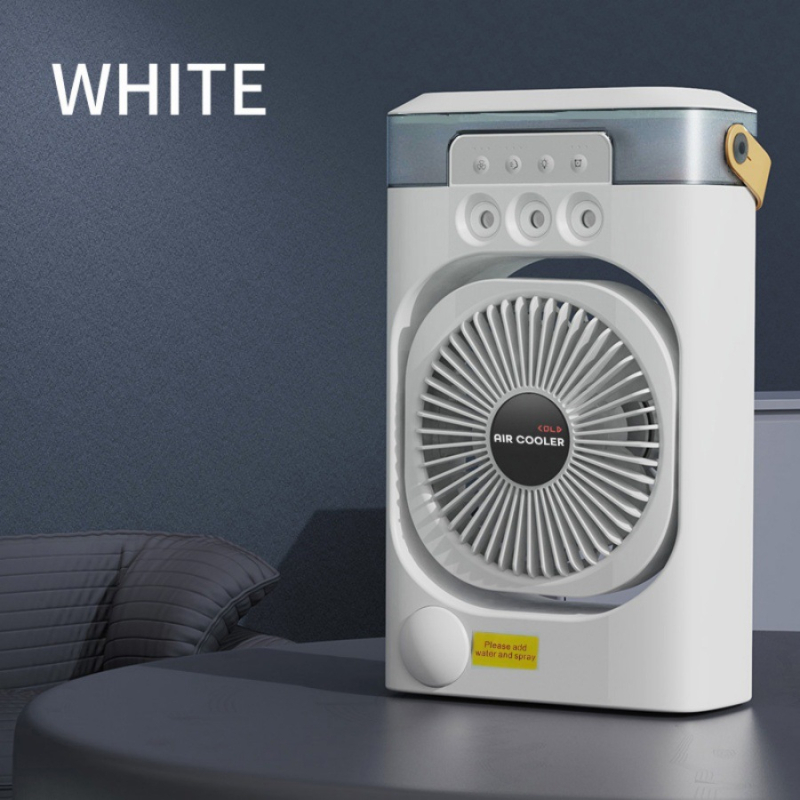 Spray ventilátor asztalra, 3 lapáttal, brushless motor, USB tápegység, beépített 2000–4000 mAh akkumulátor