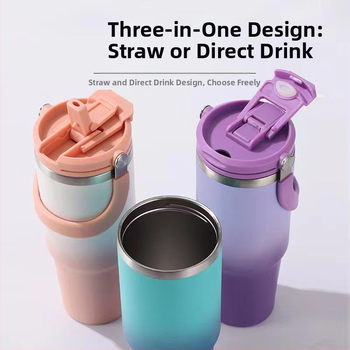 Θερμός με κενό μόνωσης, εσωτερικό 304 ανοξείδωτο, εξωτερικό 201, φορητό ποτήρι αυτοκινήτου με κορδόνι μεταφοράς, προσαρμόσιμο λογότυπο