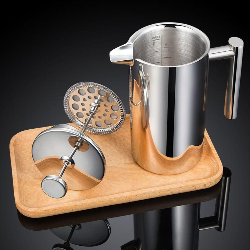 Френч прес за кафе и чай, двойно-слойна неръждаема стомана, ръчно приготвяне, филтър-прес, серия 513, пуснат през 2022 г.