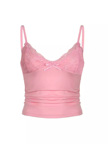 Δαντελένιο γιλέκο με τιράντες, Slim fit, Καλοκαίρι 2024, Πολυεστέρας, 50–70% πολυεστέρας