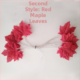 LED гирлянди във формата на кленов лист с USB кутия за батерии за външна употреба, 4.5V, IP44