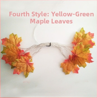 LED гирлянди във формата на кленов лист с USB кутия за батерии за външна употреба, 4.5V, IP44