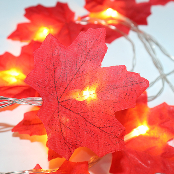LED γιρλάντα σε σχήμα φύλλου σφενδάμου με θήκη μπαταριών USB, εξωτερική χρήση, IP44, είσοδος 4.5V