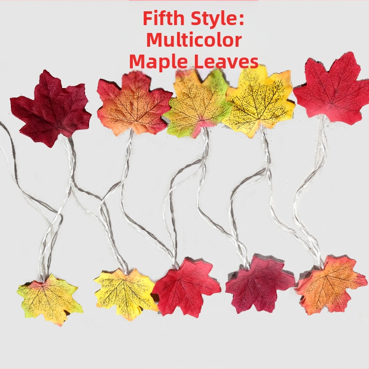 LED гирлянди във формата на кленов лист с USB кутия за батерии за външна употреба, 4.5V, IP44