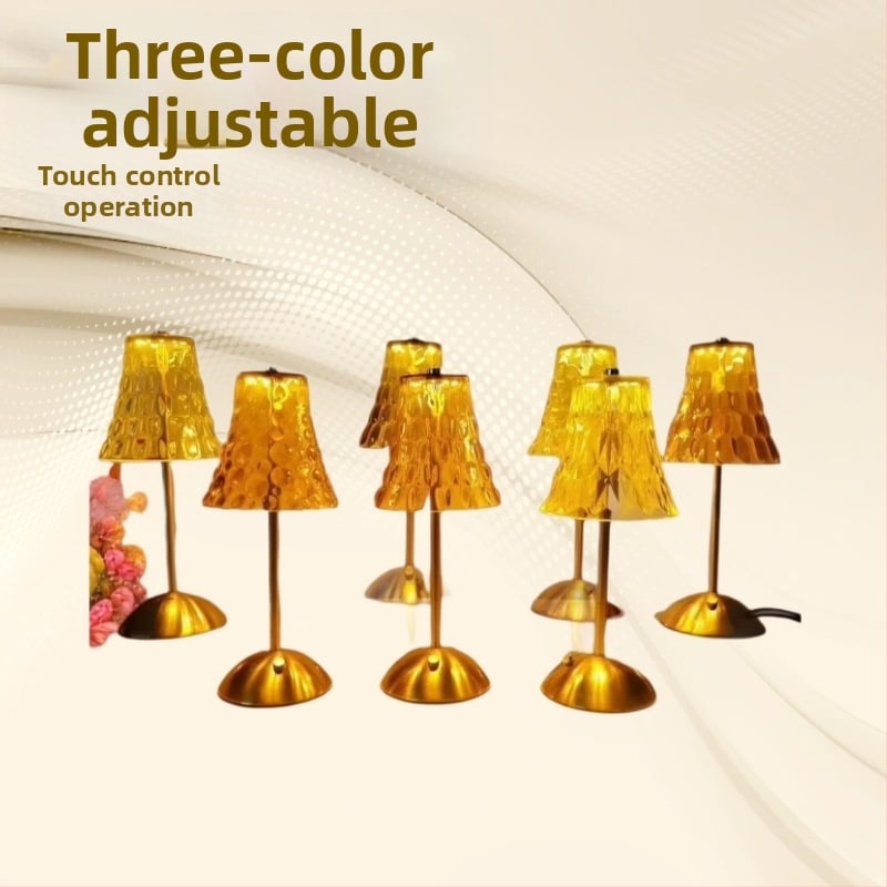 Stalo lemputė su krištolo luksu, trijų lygių šviesos reguliavimas, projekcija, nakties šviesa ir aplinkos apšvietimas, tinkama vidaus/lauko naudojimui