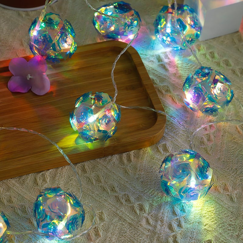 Rainbow Ball LED virtene, 20 LED, IP54, 100 lm, ar bateriju, telpu dekorēšanai