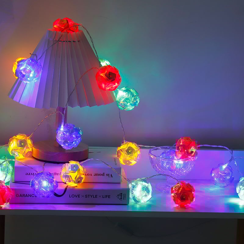 Rainbow Ball LED гирлянда с топчета, 20 LED, IP54, 100 lm, батерийно захранване, за стаен дизайн