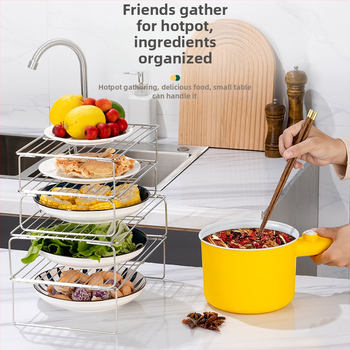 Вътрешен рафт за хладилник от неръждаема стомана – разделител за съхранение, Wan Jianing, стил светъл лукс