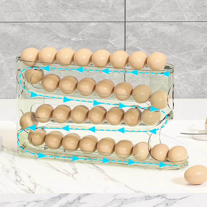 Kiaušinių laikymo lentyna - plastikas, japonų stilius, forma: kita