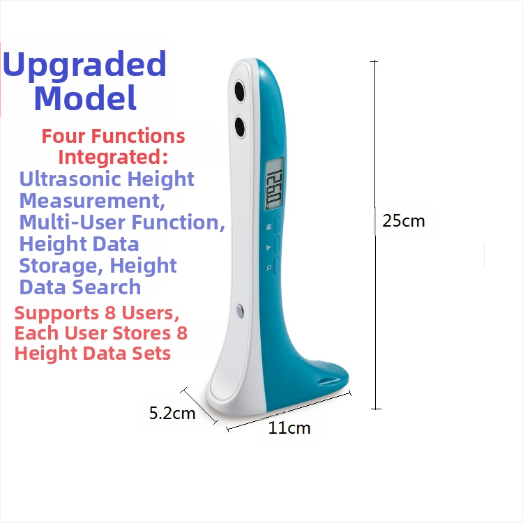 Ūgio matavimo įrenginys – Nešiojamas ultragarso aukščio ir svorio matavimo įrenginys, diapazonas 30–200 cm, modelis SG01, CABRY, maitinamas baterijomis