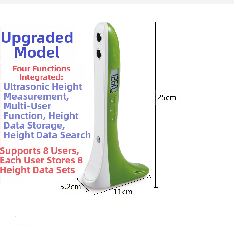 Ūgio matavimo įrenginys – Nešiojamas ultragarso aukščio ir svorio matavimo įrenginys, diapazonas 30–200 cm, modelis SG01, CABRY, maitinamas baterijomis