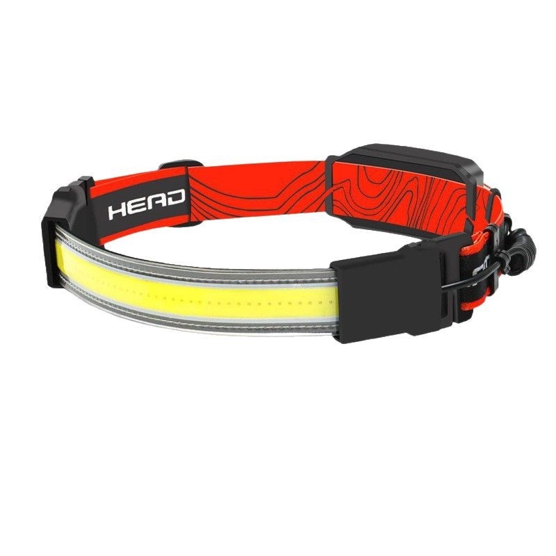 Išorinis dviejų galvų LED galvos žibintas su šalmo laikikliu, 5W, įkraunamas 400/1200 mAh, 100–200 m spindulys