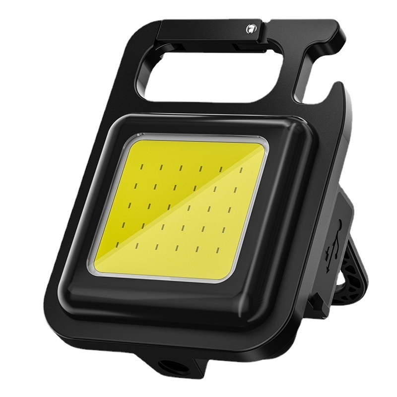 Фенерче за ключодържател – презареждаем, ултраярък за външни условия, компактна къмпинг лампа; COB светодиод, 3.7V, 10W, натисков превключвател